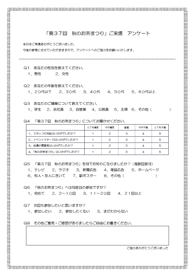 料金表一覧 アンケート集計ならトリム